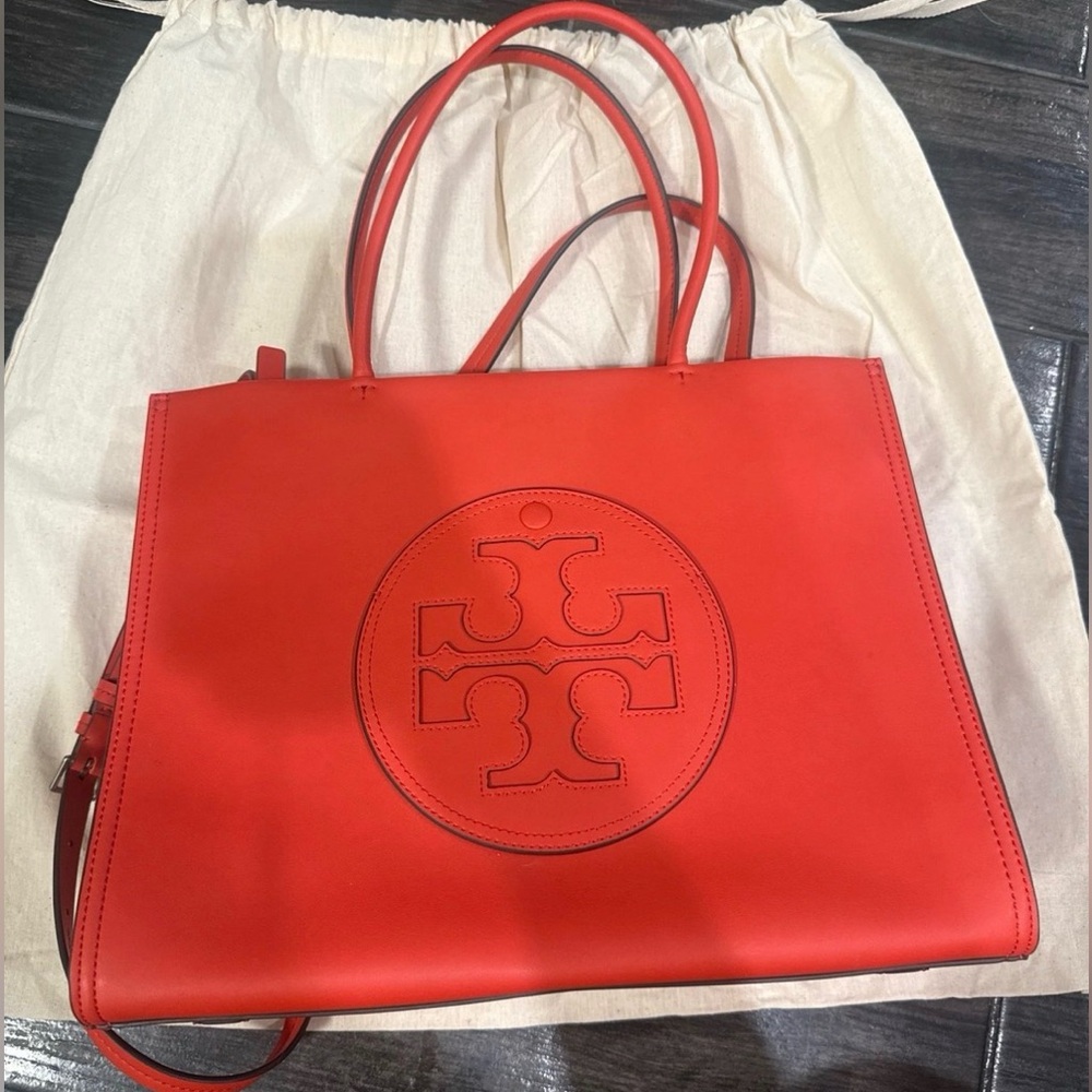 Tory Burch Small Ella Tote in Coral Crush